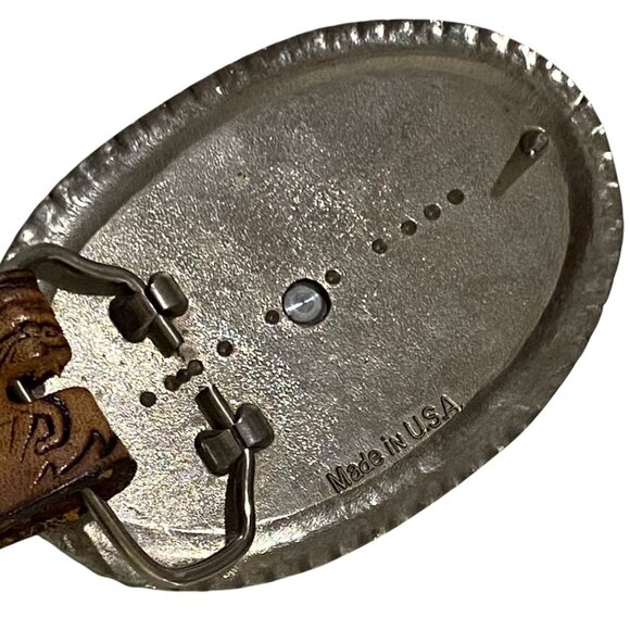 Womens Tooled Leather Western Belt 28 Buckle Cowgirl Rodeo BRENDA Personalized - Picture 3 of 11